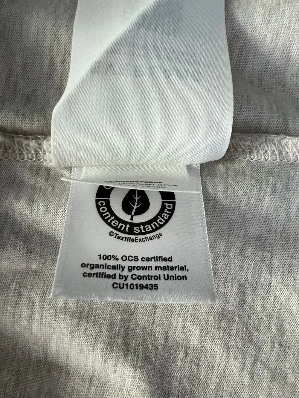 New Everlane THE ESSENTIAL ORGANIC CREW in HEATHERED OAT Size M - Picture 8 of 11